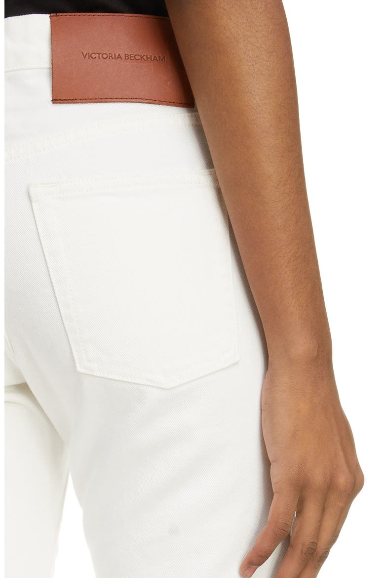Olivia Straight Leg Button Fly Jeans, Alternate, color, OFF WHITE RINSE