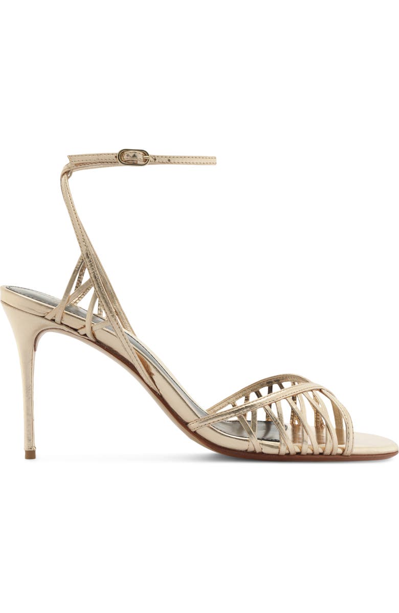 Alexandre Birman Solene Cage Sandal, Alternate, color, Golden