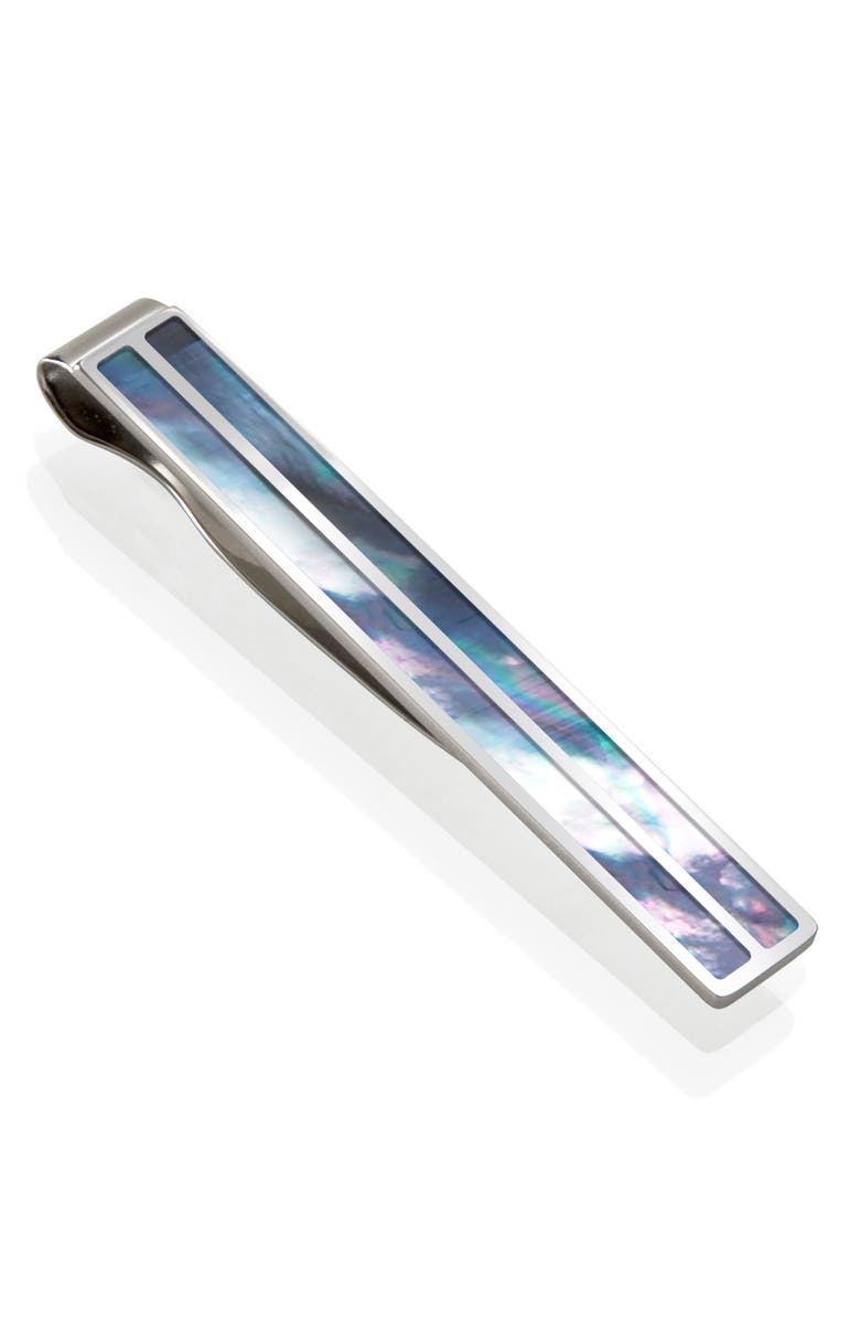M-Clip<sup>®</sup> Mother-of-Pearl Tie Bar, Main, color, Silver