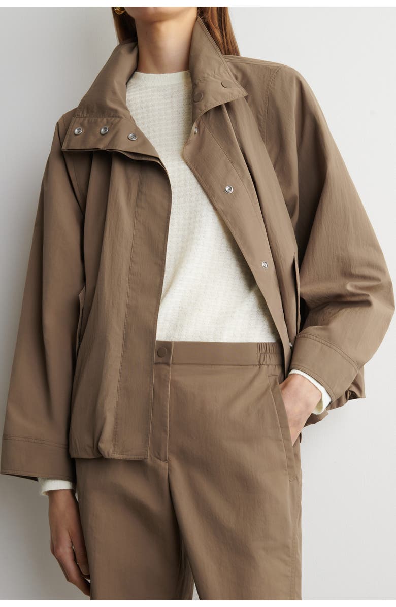 COS Technical Nylon Barrel-Leg Pants, Alternate, color, Beige