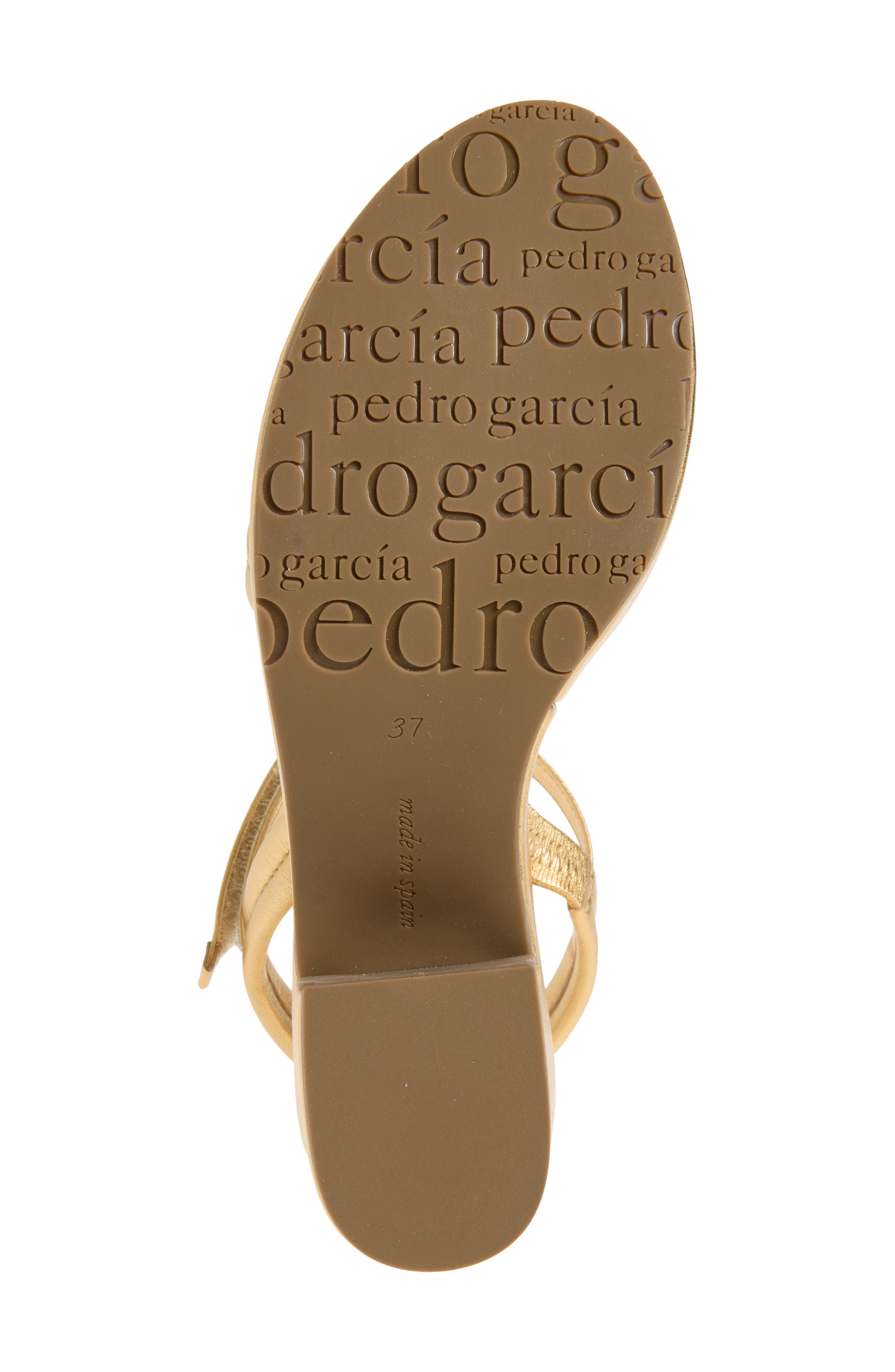 Pedro Garcia Dixie Platform Metallic Leather Sandal, Alternate, color, Gold