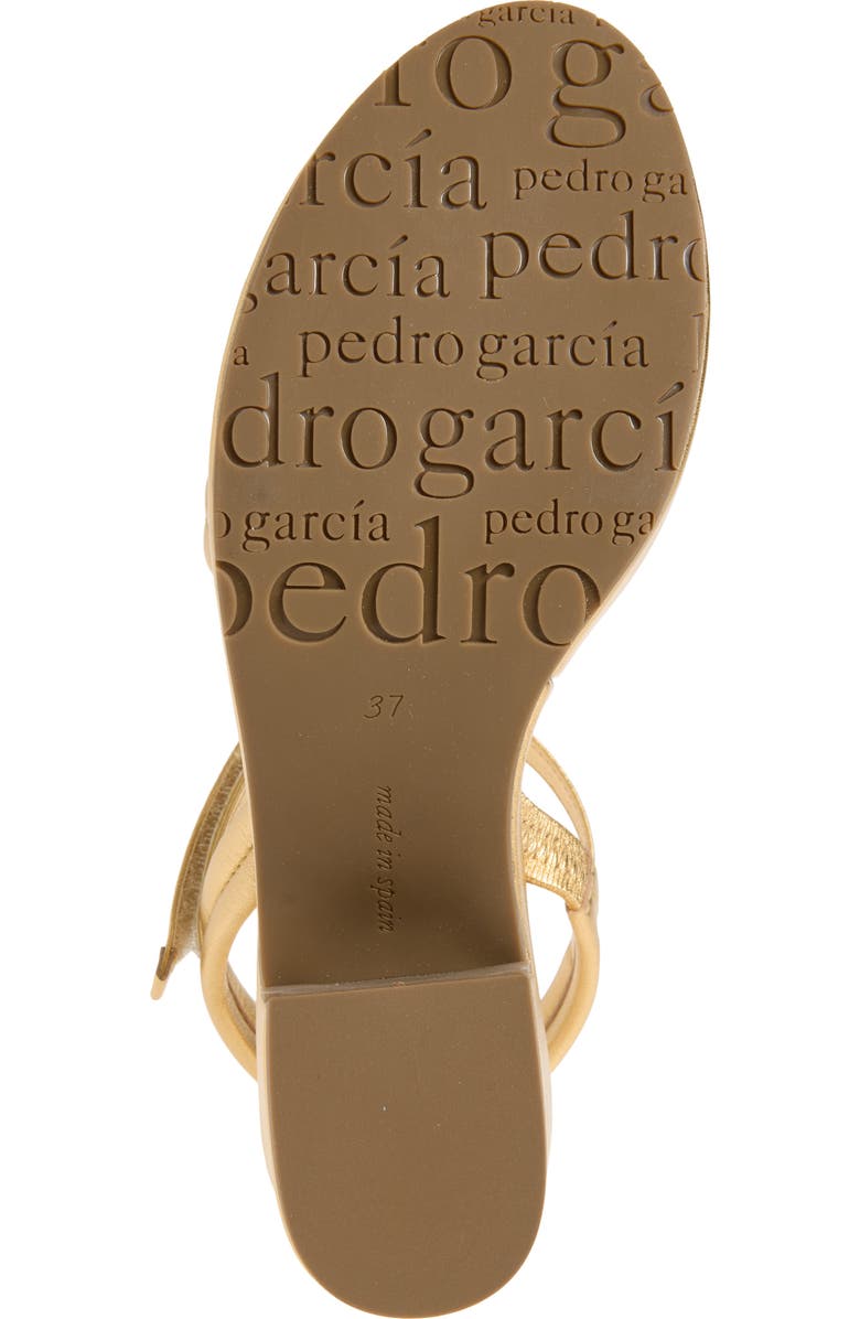 Pedro Garcia Dixie Platform Metallic Leather Sandal, Alternate, color, Gold