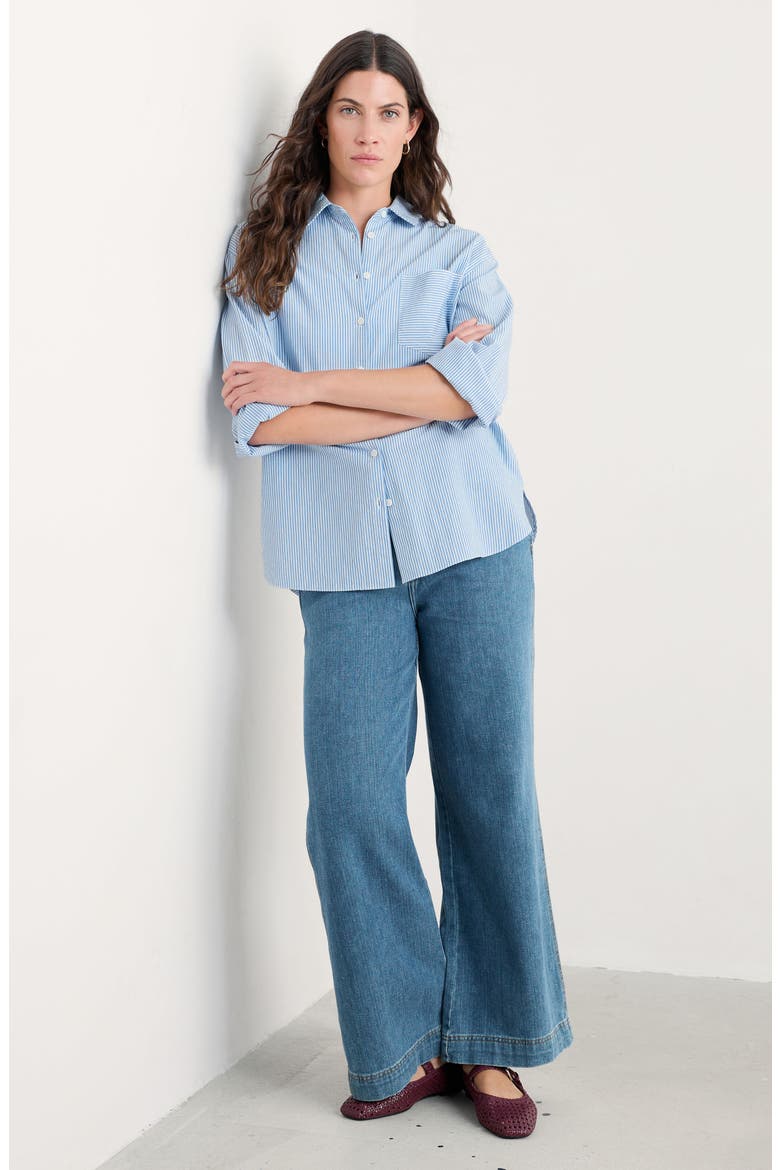 Sennen Cove Wide Leg Jeans, Alternate, color, MID WASH GRAIN
