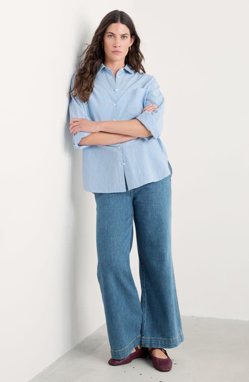 Seasalt Cornwall Sennen Cove Wide Leg Jeans In Blue