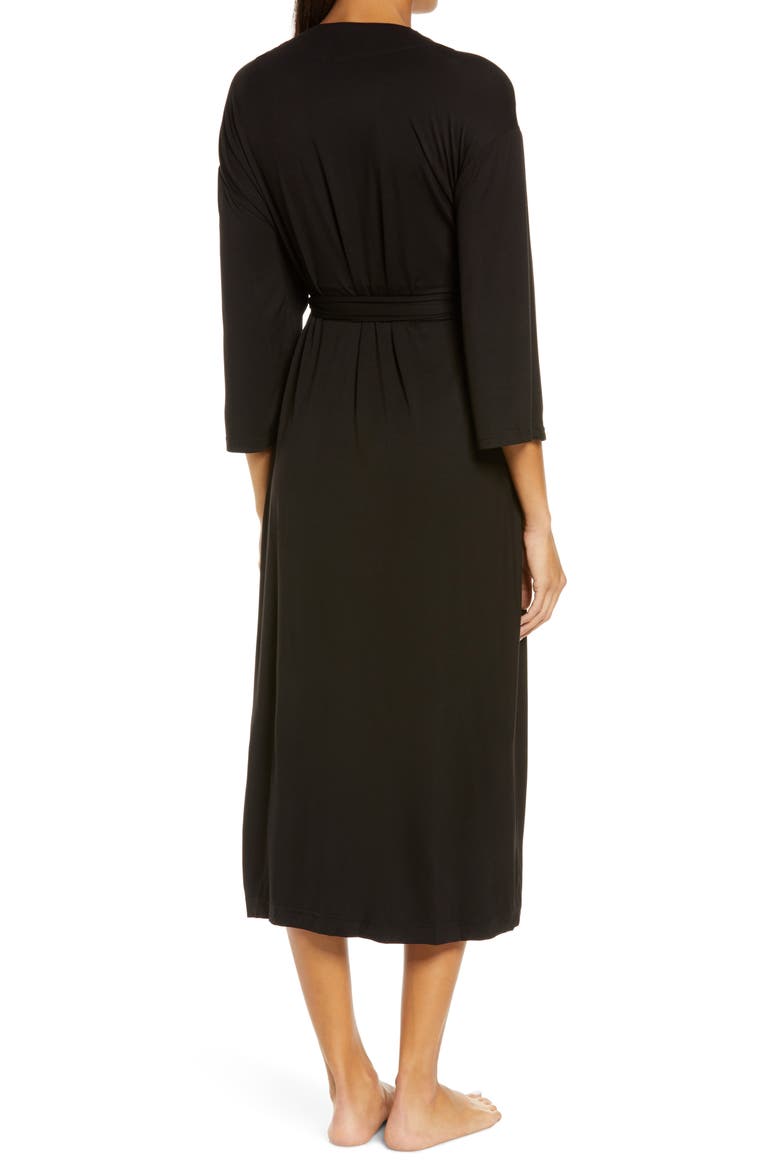 Maternity/Nursing Robe, Alternate, color, BLACK AND TAN