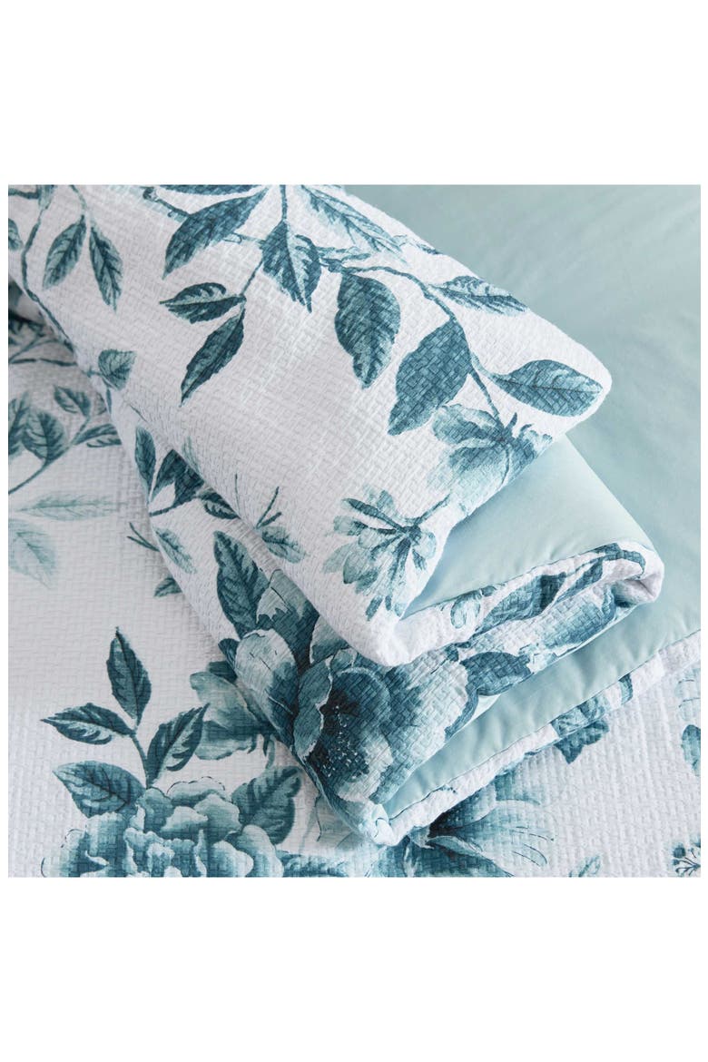 Vivian Floral Cotton Jacquard Comforter Set, Alternate, color, STORM CLOUD