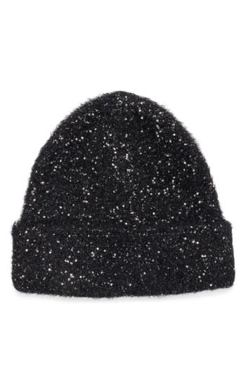 Rag & Bone Danni Sequins Beanie In Black