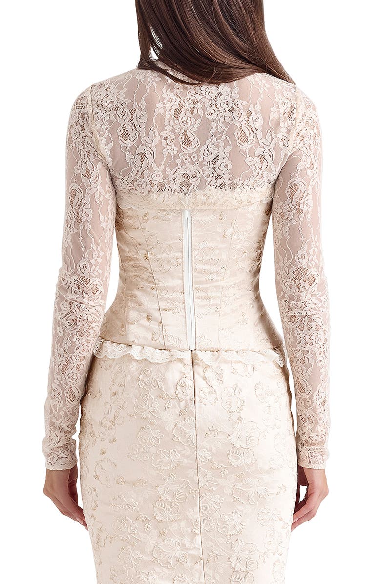 HOUSE OF CB Perdita Corset Top & Bolero Set, Alternate, color, Ivory