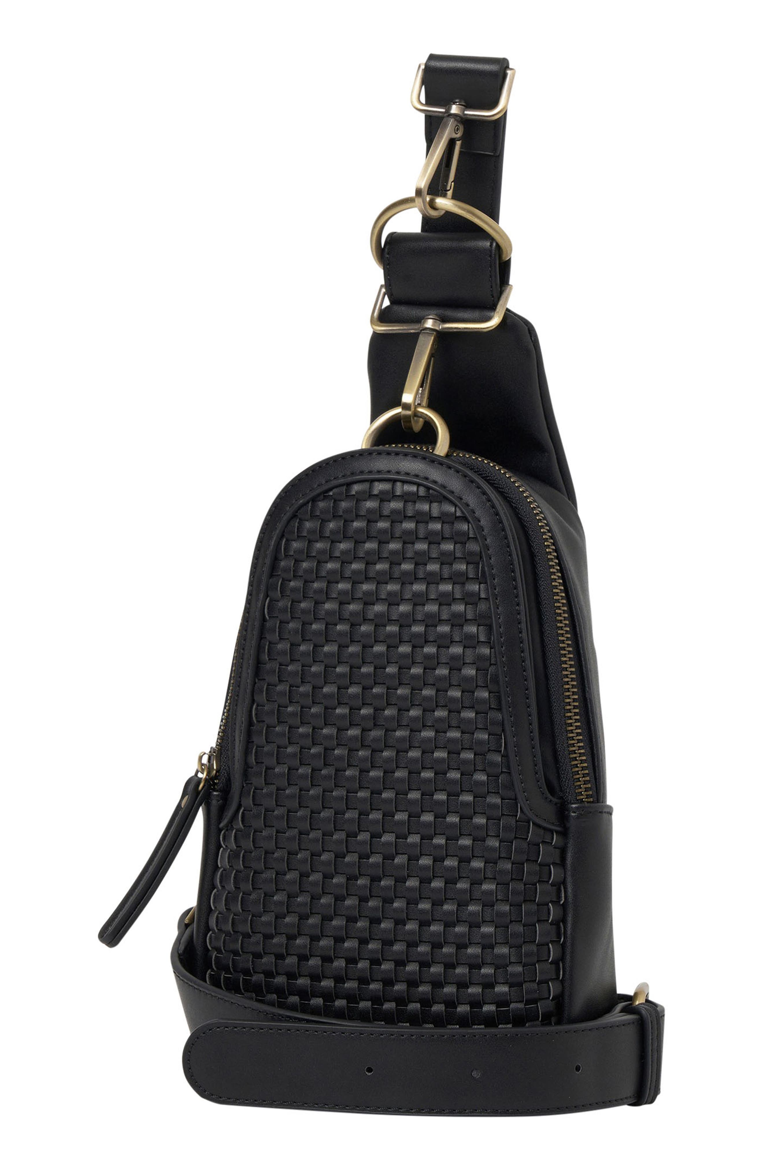 Urban Originals Liberty Woven Vegan Leather Messenger Bag, Alternate, color, 