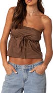 EDIKTED Reva Strapless Cotton Crop Top
