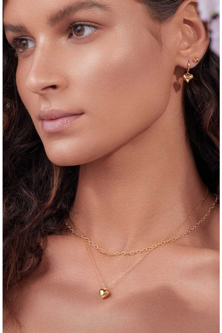 The Sweetheart Necklace Stack Set Gift Idea, Alternate, color, Gold