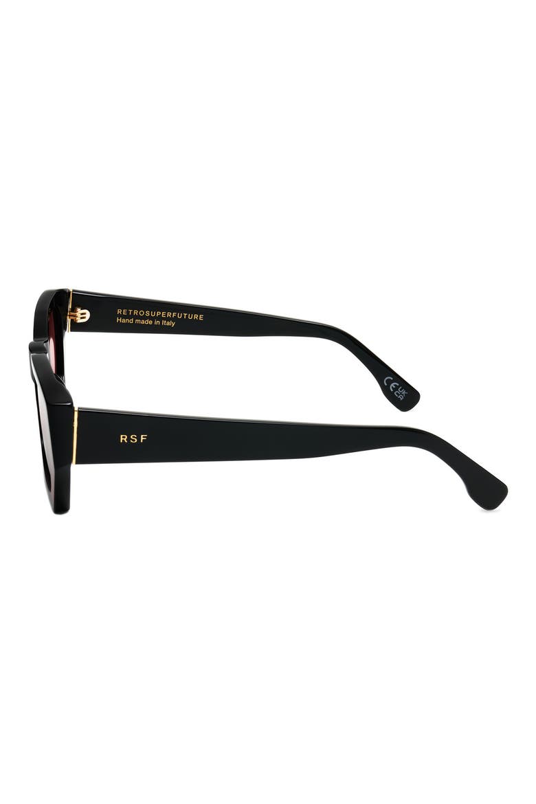 54mm Rectangle Sunglasses, Alternate, color, BLACK