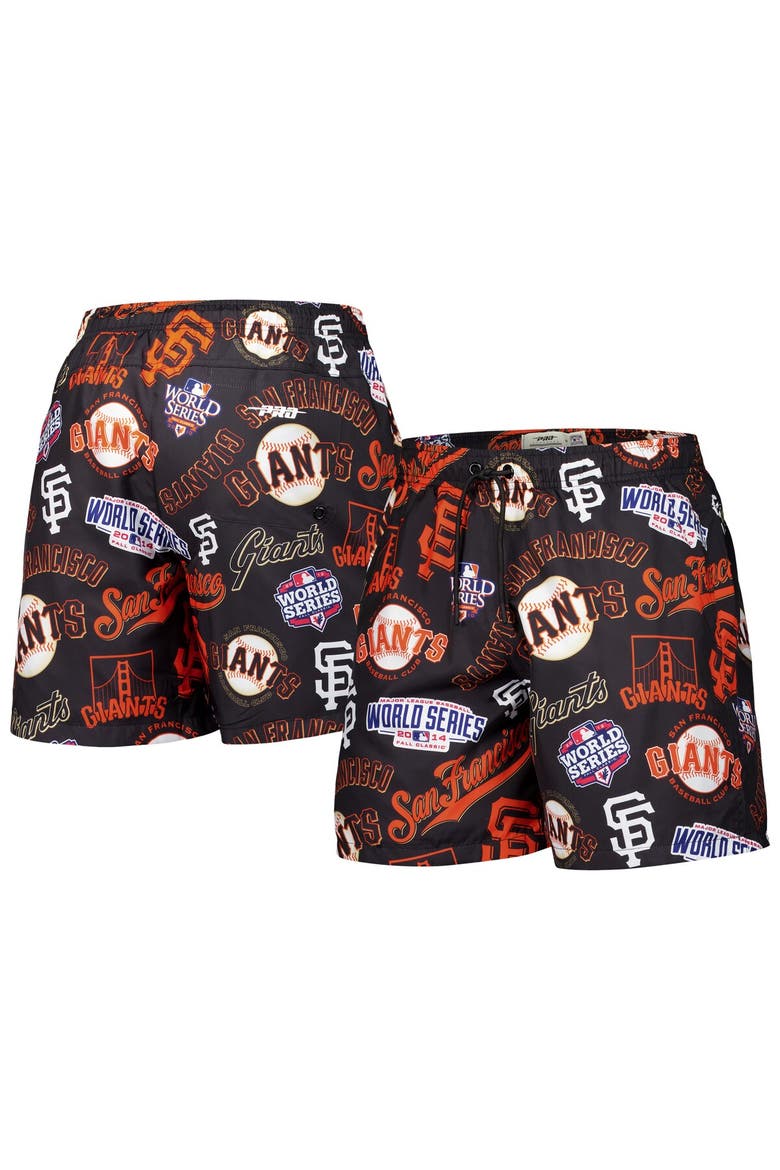 Men's Pro Standard Black San Francisco Giants Toss Logo Woven Shorts, Main, color, Black