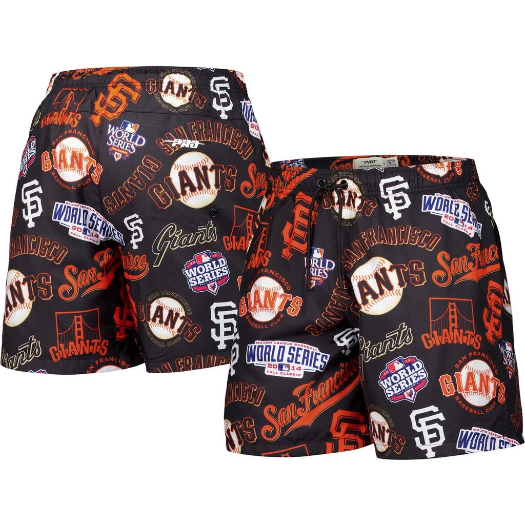 Pro Standard Black San Francisco Giants Toss Logo Woven Shorts