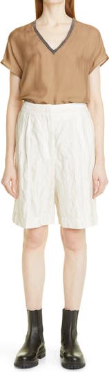 Fabiana Filippi Metallic Stripe Bermuda Shorts | Nordstromrack