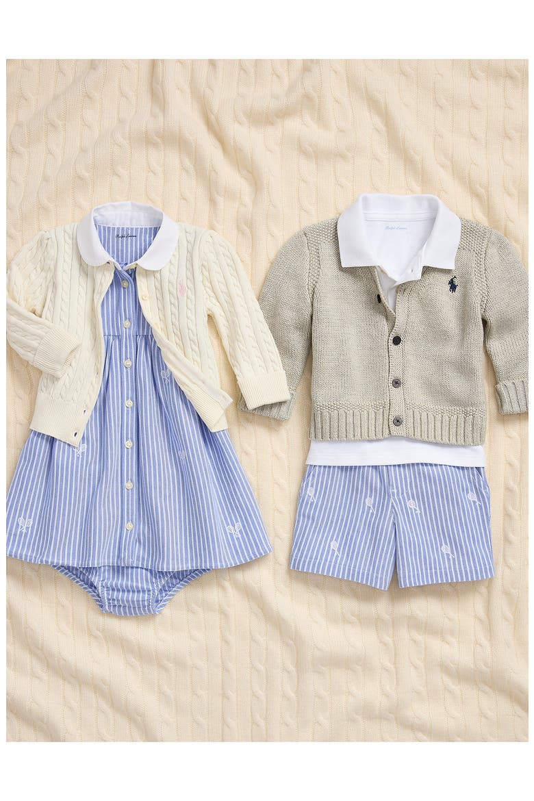Cotton Mini Cable Cardigan, Alternate, color, WARM WHITE