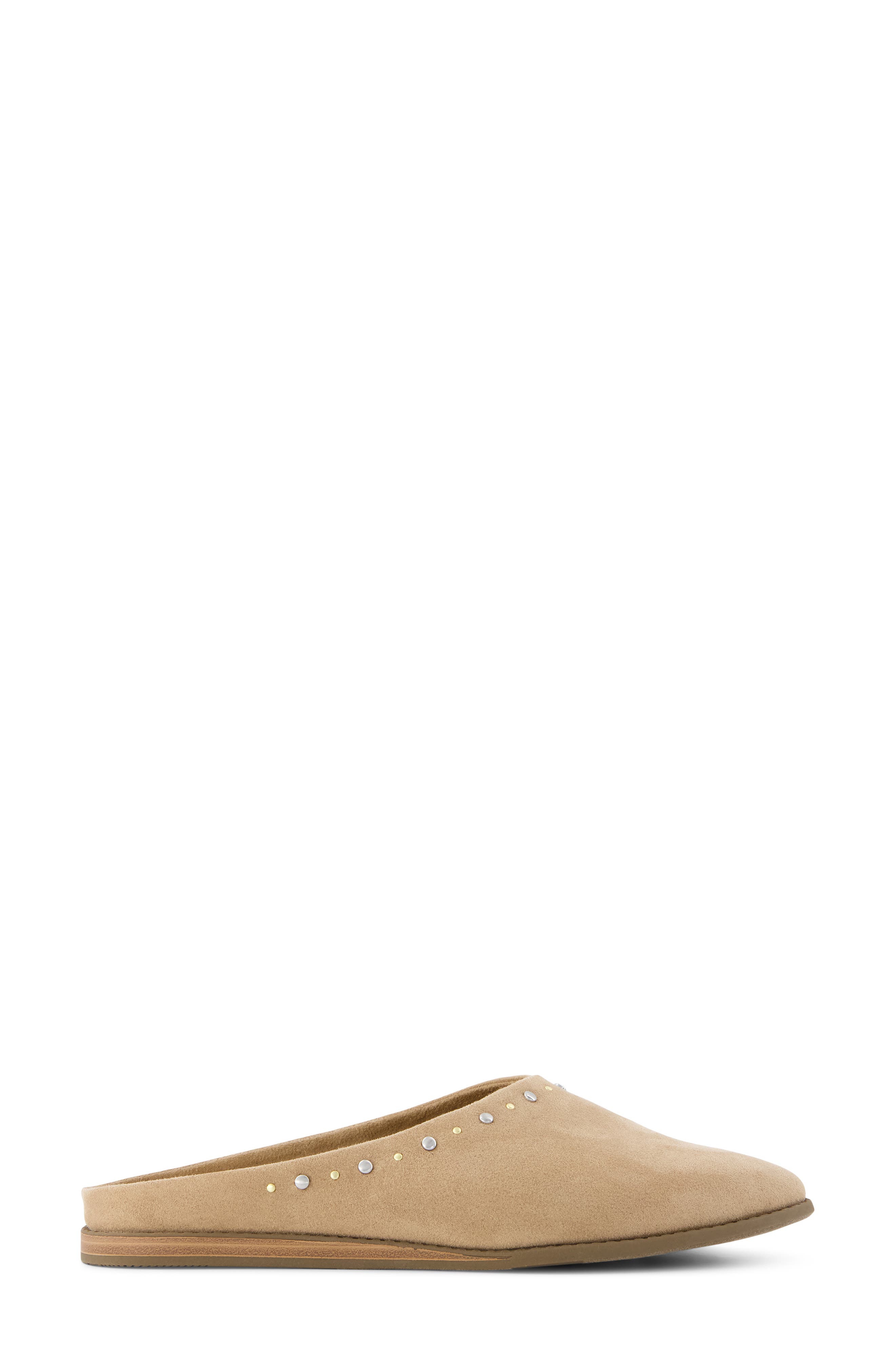 Amelia Flat Mule, Alternate, color, MEDIUM BEIGE STUDDED