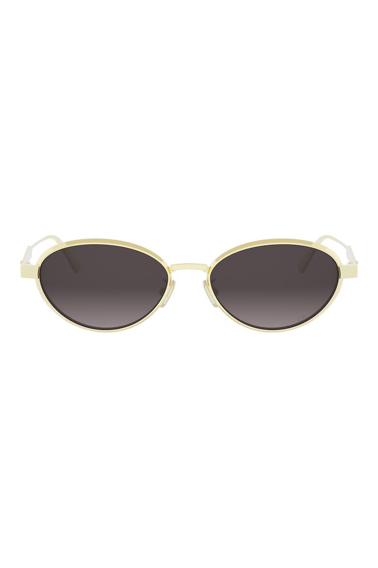 'DiorCannage R1U Oval Sunglasses, Main, color, SHINY GOLD / GRADIENT SMOKE
