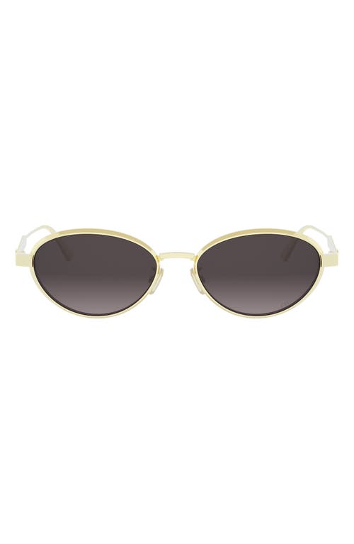 Dior Cannage R1u Oval Sunglasses In Gold