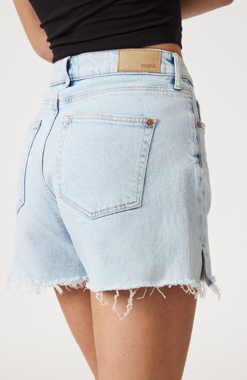 Mavi Jeans Heidi High Waist Relaxed Denim Cutoff Shorts In Bleached