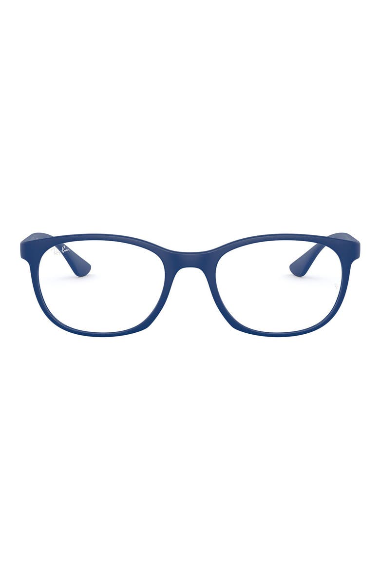 53mm Rectangular Optical Glasses, Main, color, BLUE