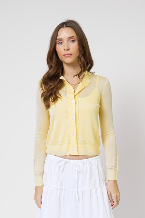 Serena Sheer Pointelle Cardigan