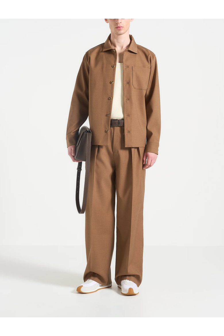 Valentin Relaxed Fit Overshirt, Main, color, Fawn