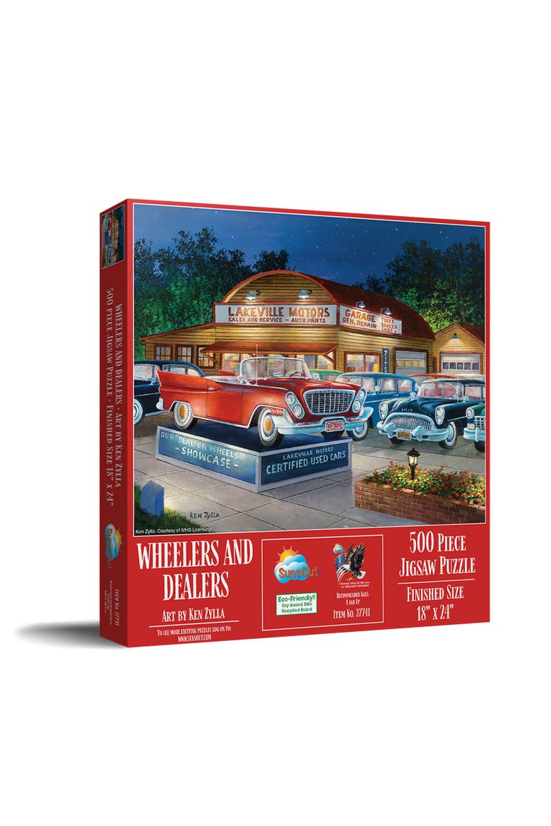 Wheelers and Dealers 500 piece Jigsaw Puzzle for Adults, Main, color, Multicolor