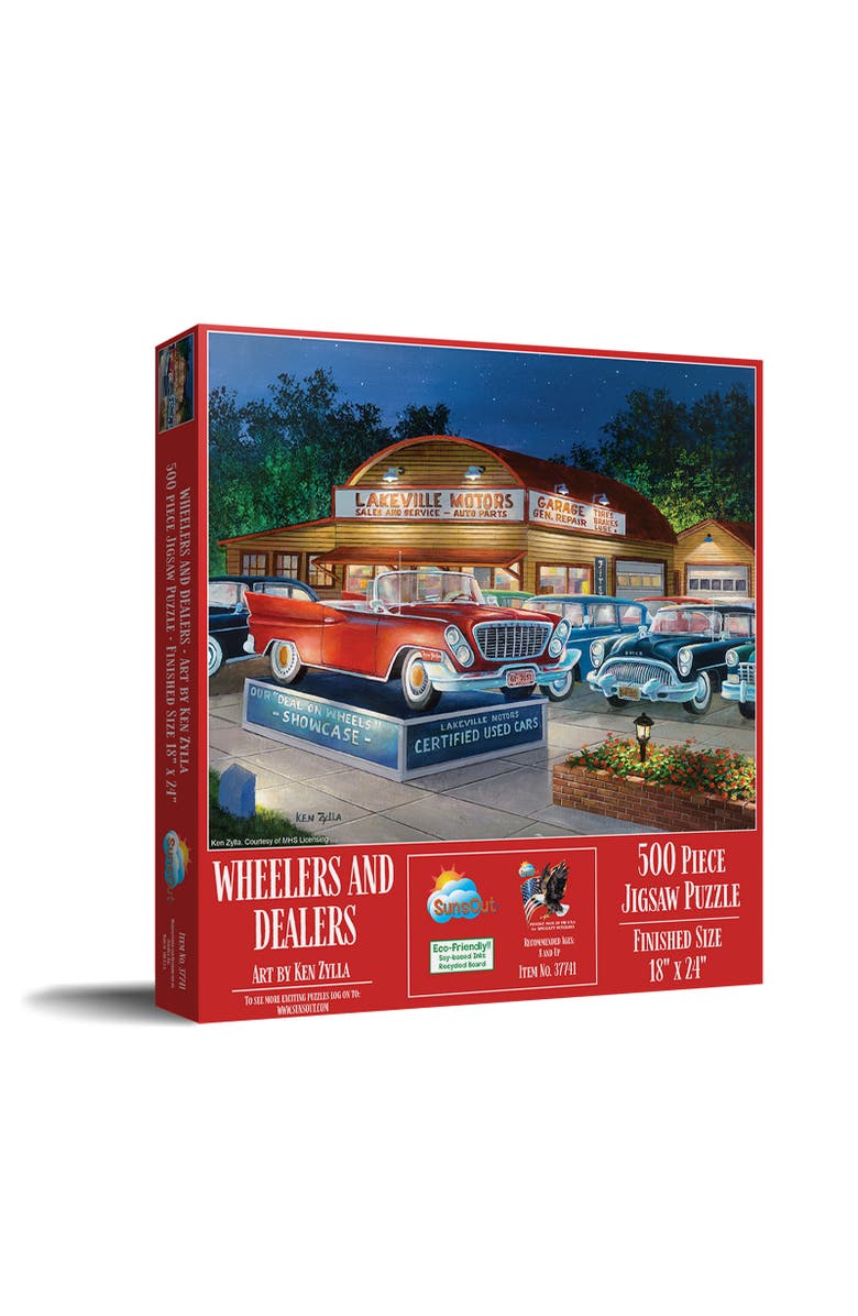 Sunsout Wheelers and Dealers 500 piece Jigsaw Puzzle for Adults, Main, color, Multicolor