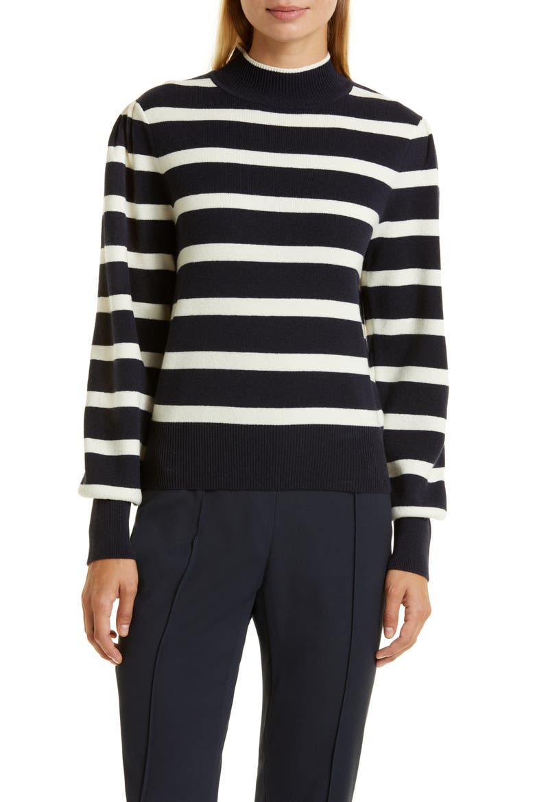 Fusila Stripe Mock Neck Wool Sweater, Main, color, OPEN MISC