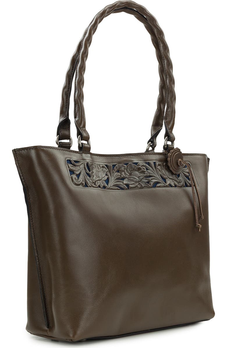 Patricia Nash Adeline Leather Tote Bag, Alternate, color, Mushroom