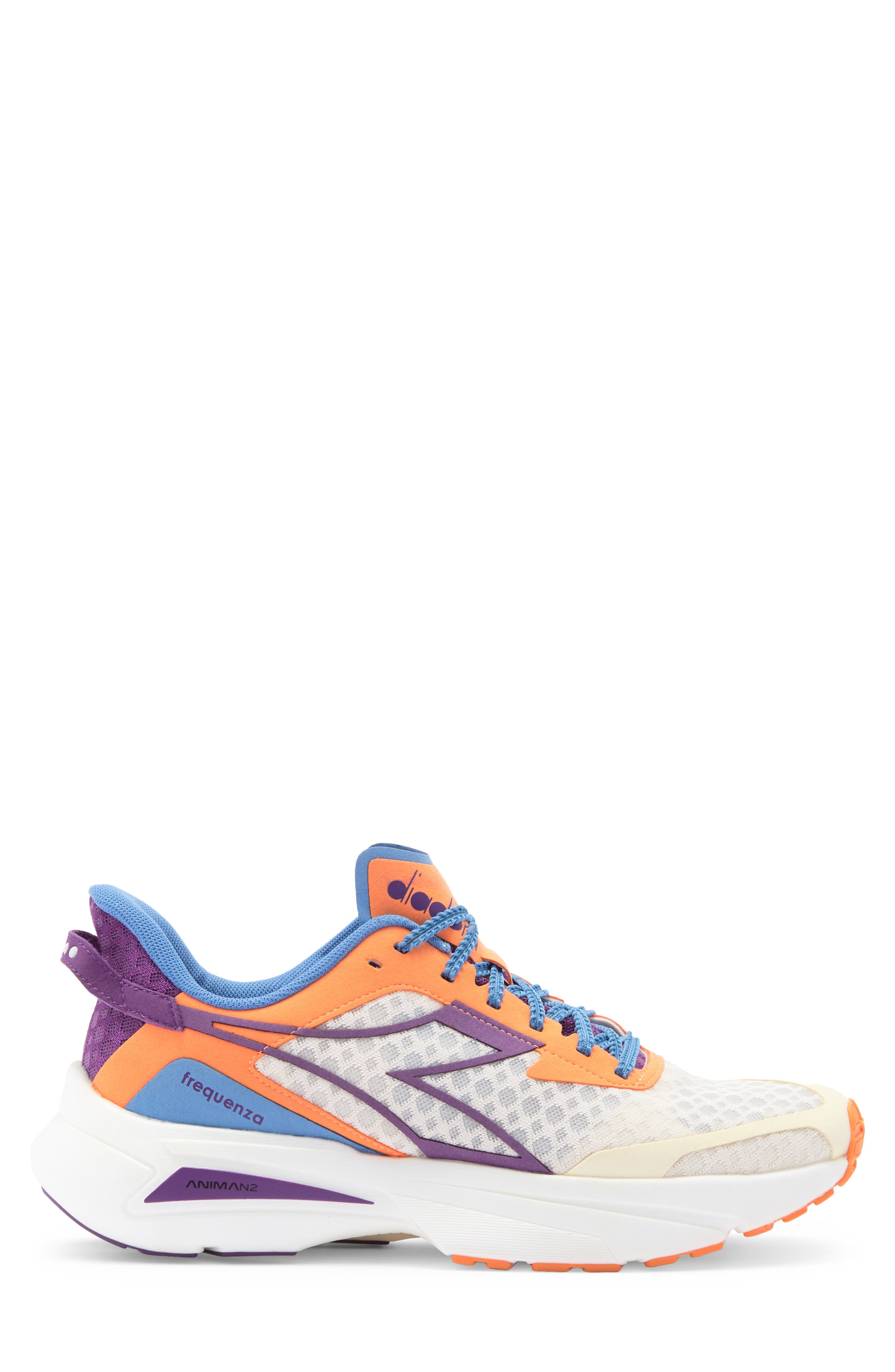Diadora Frequenza Running Shoe, Alternate, color, Whisper White/ Sunset Purple