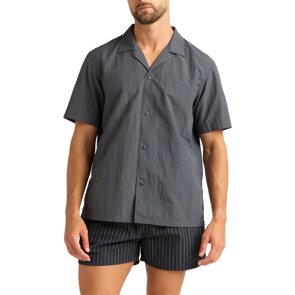AUTO-REPLY™ Alex Nylon Camp Shirt in Granite  product