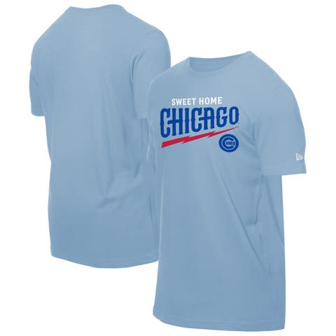 Men's New Era  Light Blue Chicago Cubs Sweet Home T-Shirt