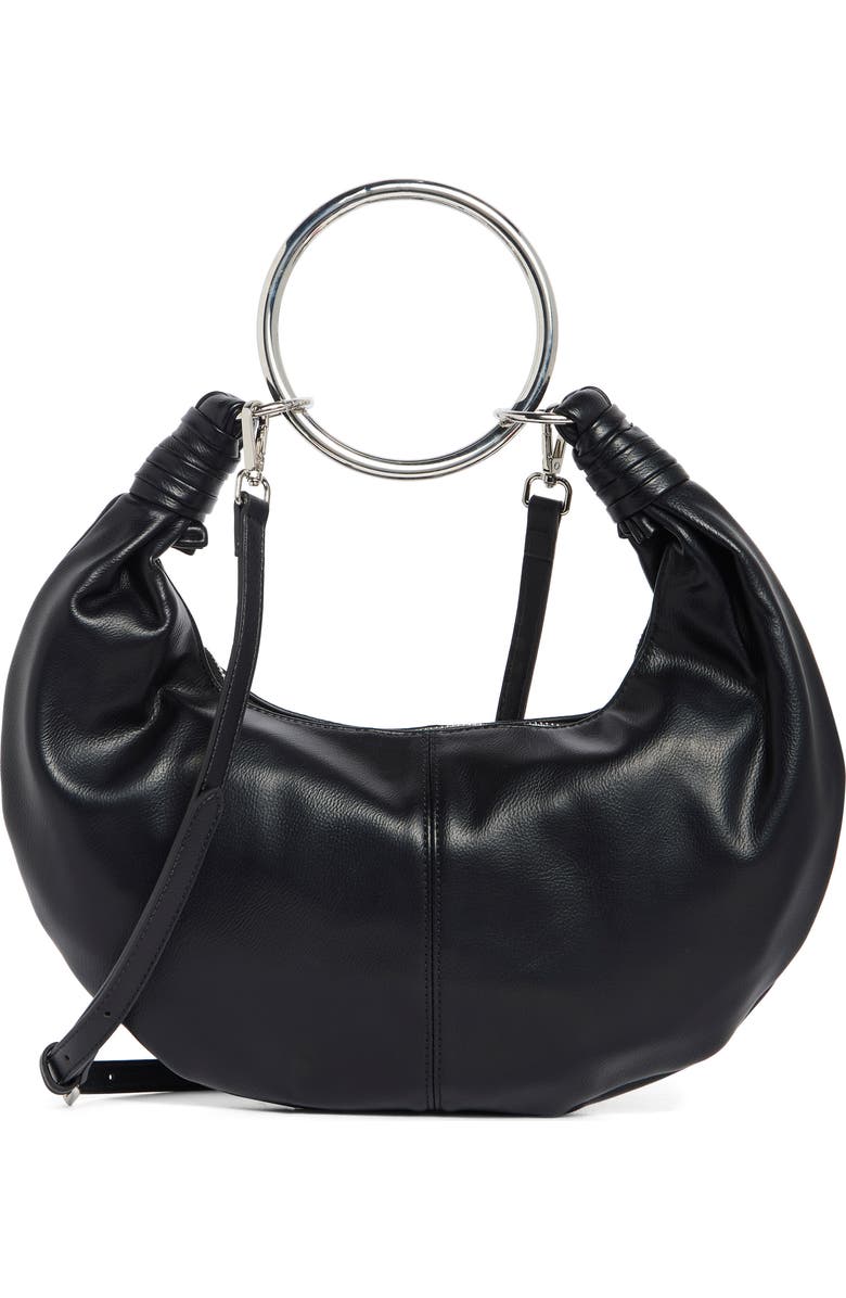 Melie Bianco Corie Crescent Crossbody Bag, Main, color, Black