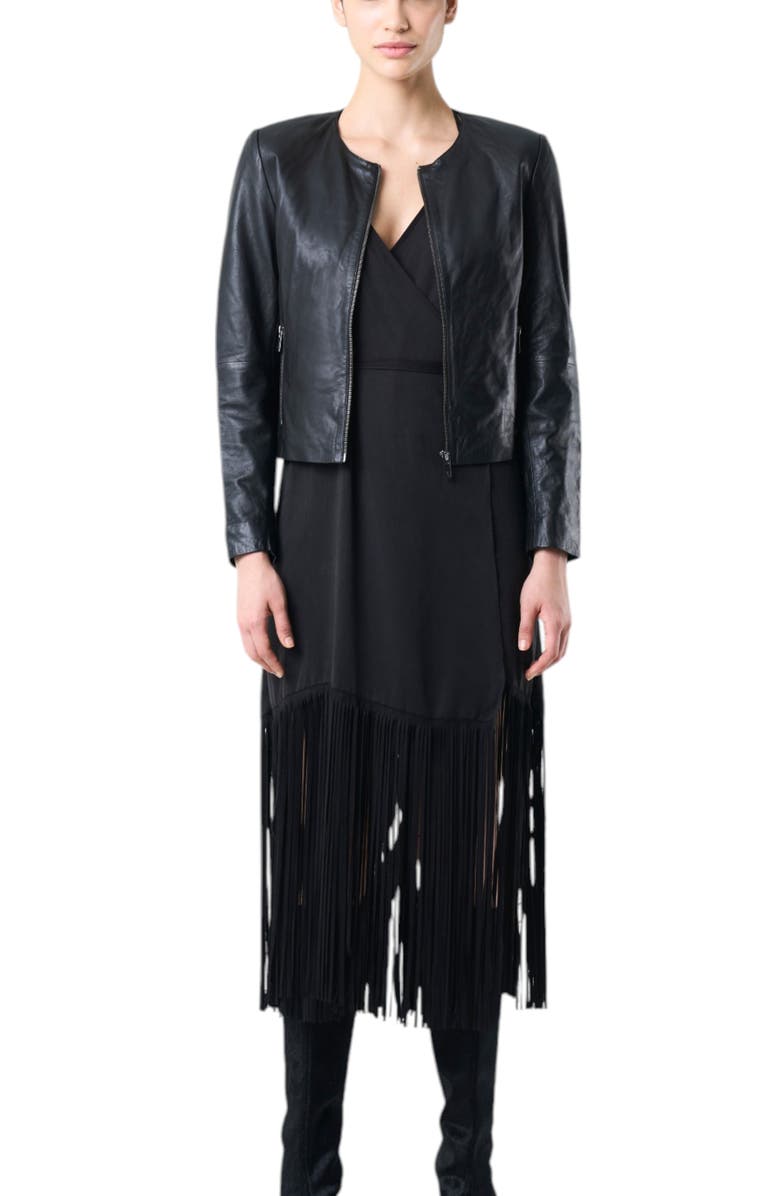 Velez Rider leather jacket for women, Alternate, color, Black