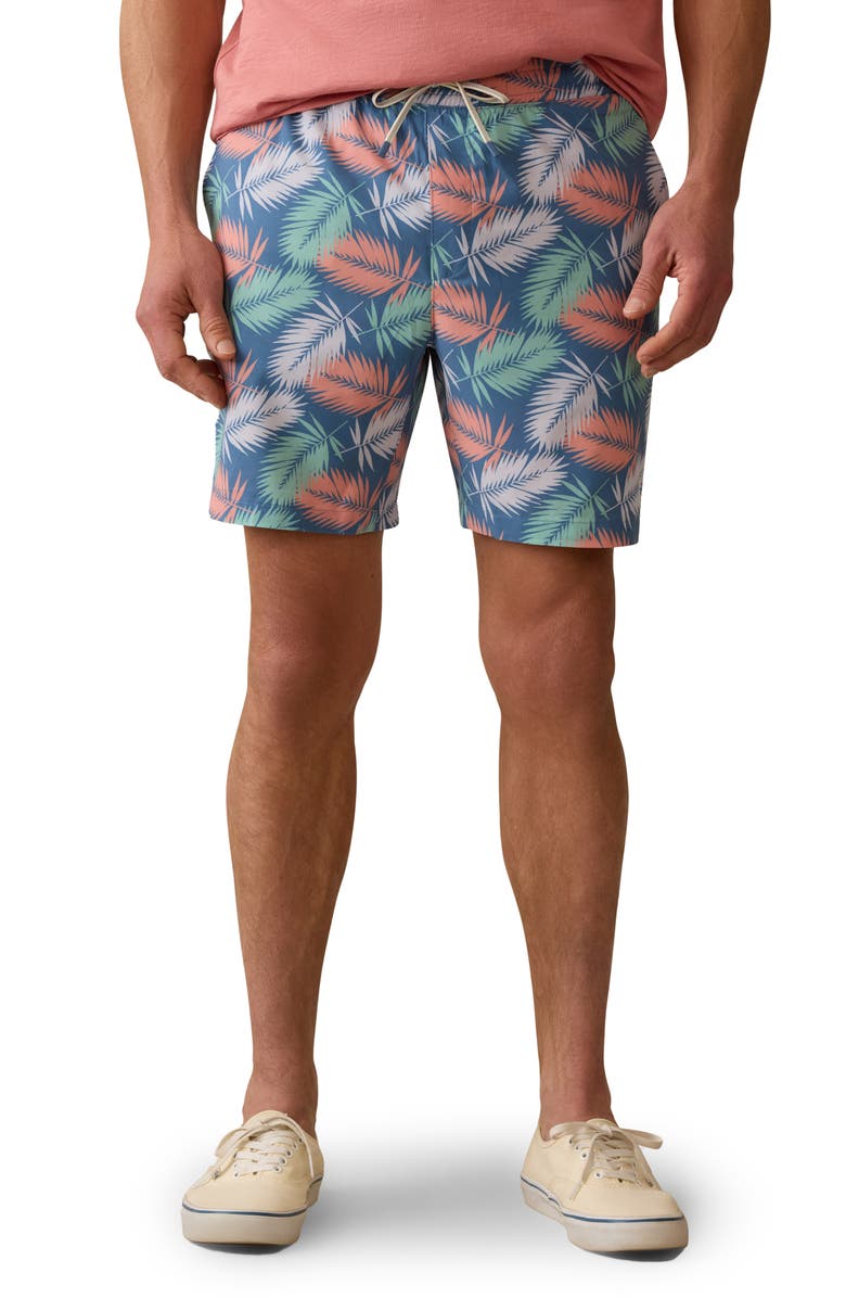 Faherty Shorelite Swim Trunks, Main, color, Twilight Paradise Palm