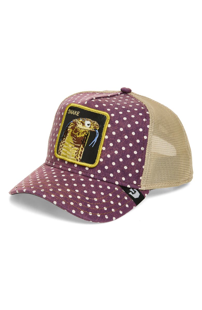 Goorin Bros. Snake Eyes Trucker Hat, Main, color, Navy Multi