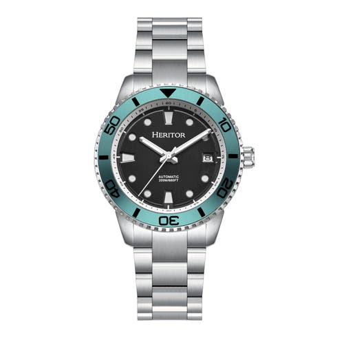 Heritor Automatic Bexley Diver Watch in Aqua Blue, 40% Off