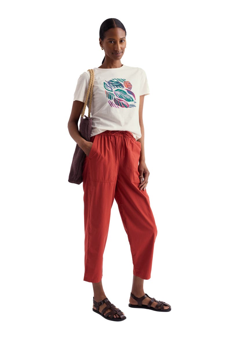 Sholl Drawstring Tapered Organic Cotton Twill Pants, Alternate, color, MASALA