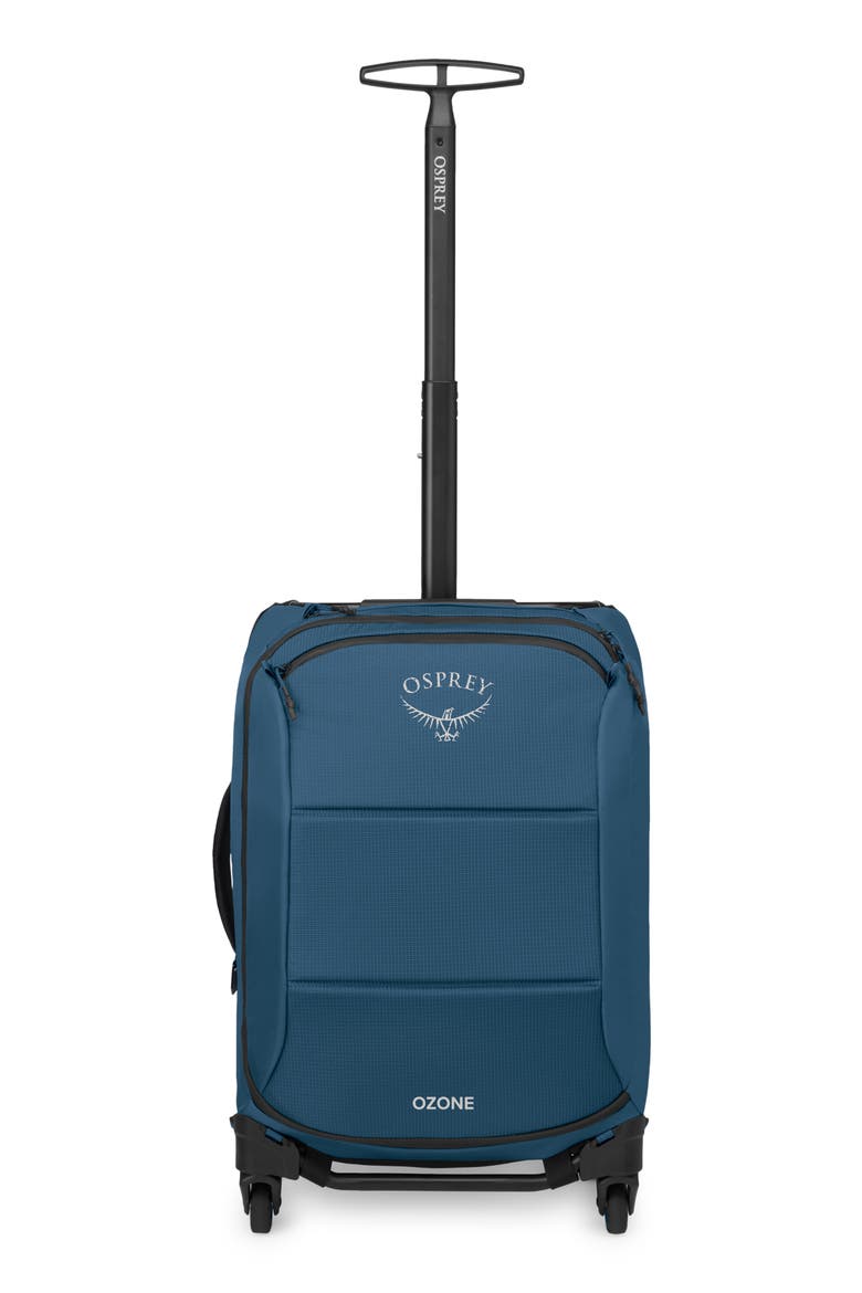 Ozone Four-Wheel 38-Liter Carry-On Suitcase, Main, color, COASTAL BLUE