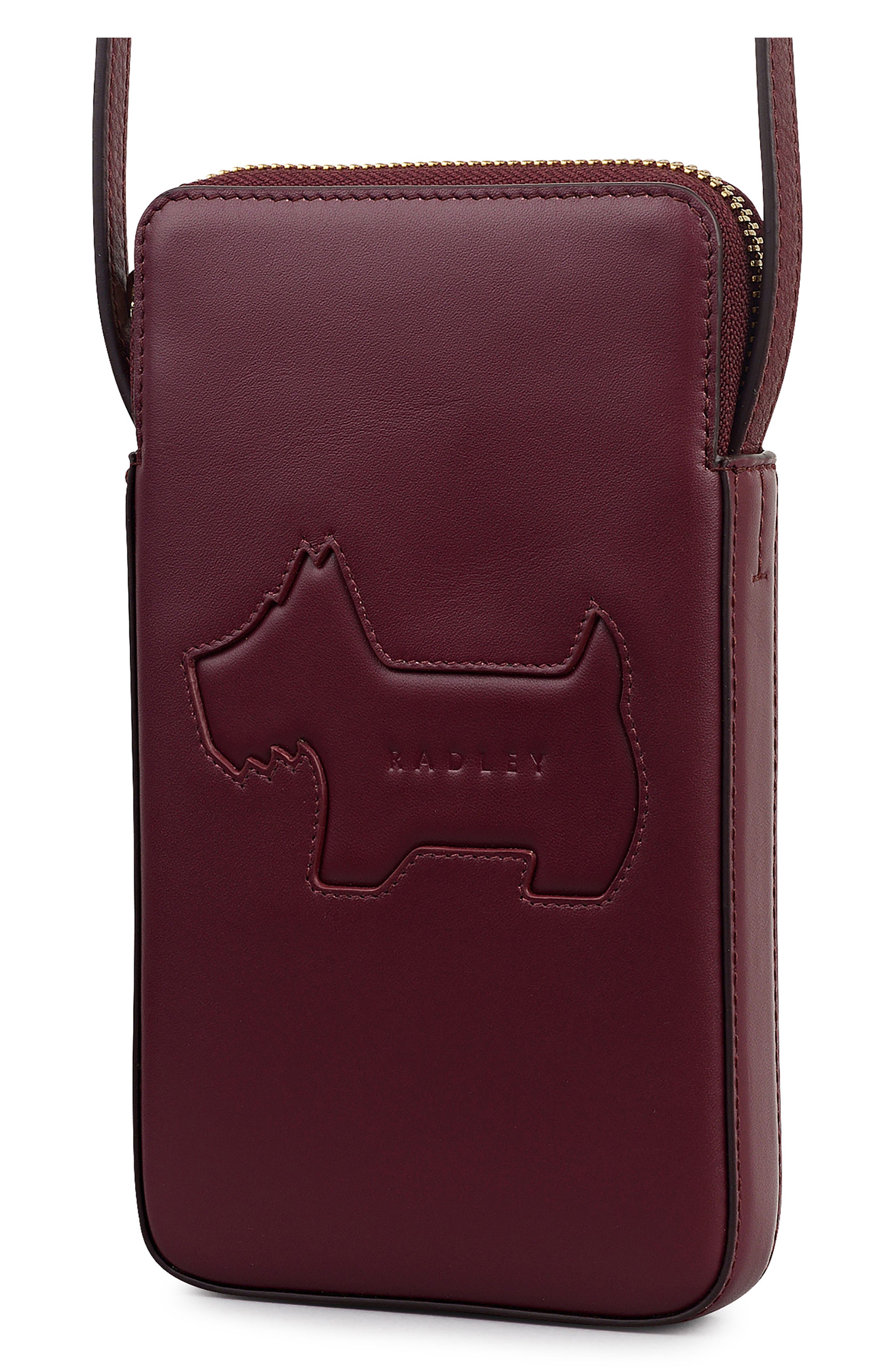 Hadley Lane Medium Phone Crossbody Bag, Alternate, color, DARK CHERRY