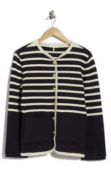 Dee Stripe Long Cardigan