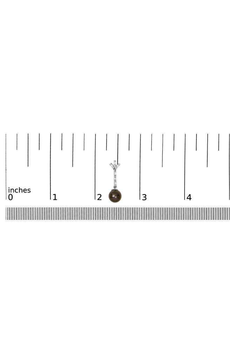 Haus of Brilliance Silver Pearl and White sapphire Drop and Dangle Earring, Alternate, color, White