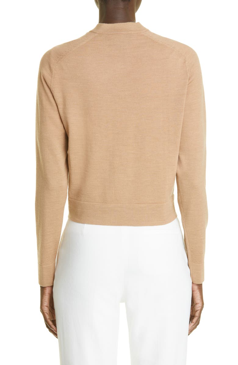 St. John Collection Geometric Print Mixed Media Cardigan, Alternate, color,