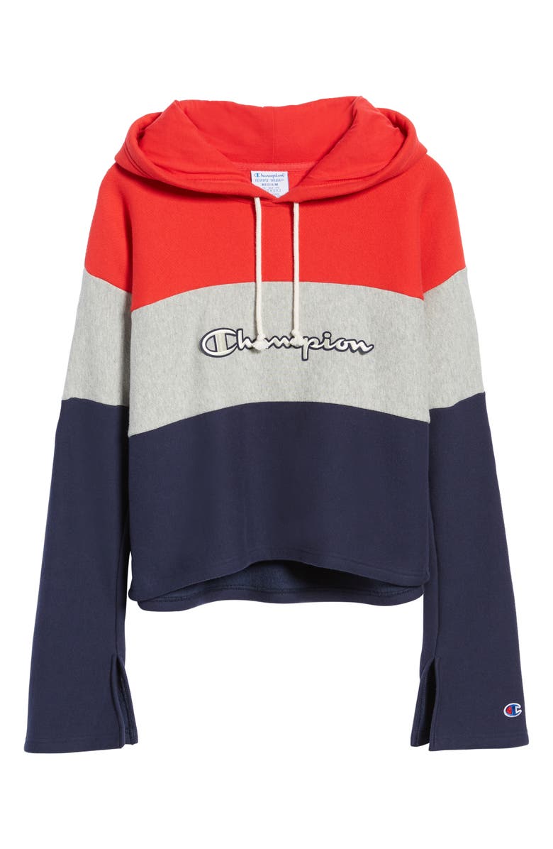 Champion Colorblock Hoodie, Alternate, color, 