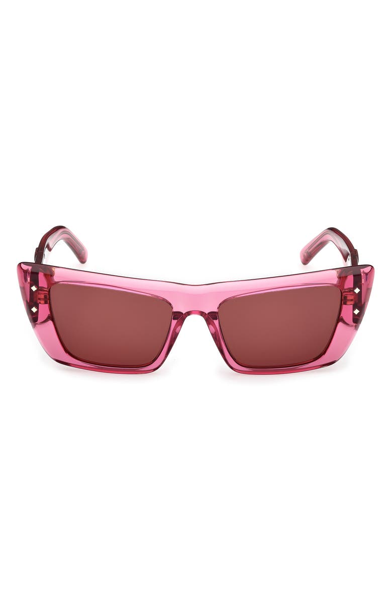 MCM 52mm Cat Eye Sunglasses, Main, color, Shiny Fuxia / Bordeaux