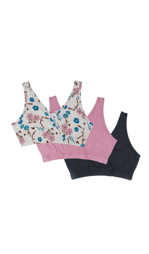 Everly Grey Paisley During & After 3-piece Maternity/nursing Sleep Bras In Multi