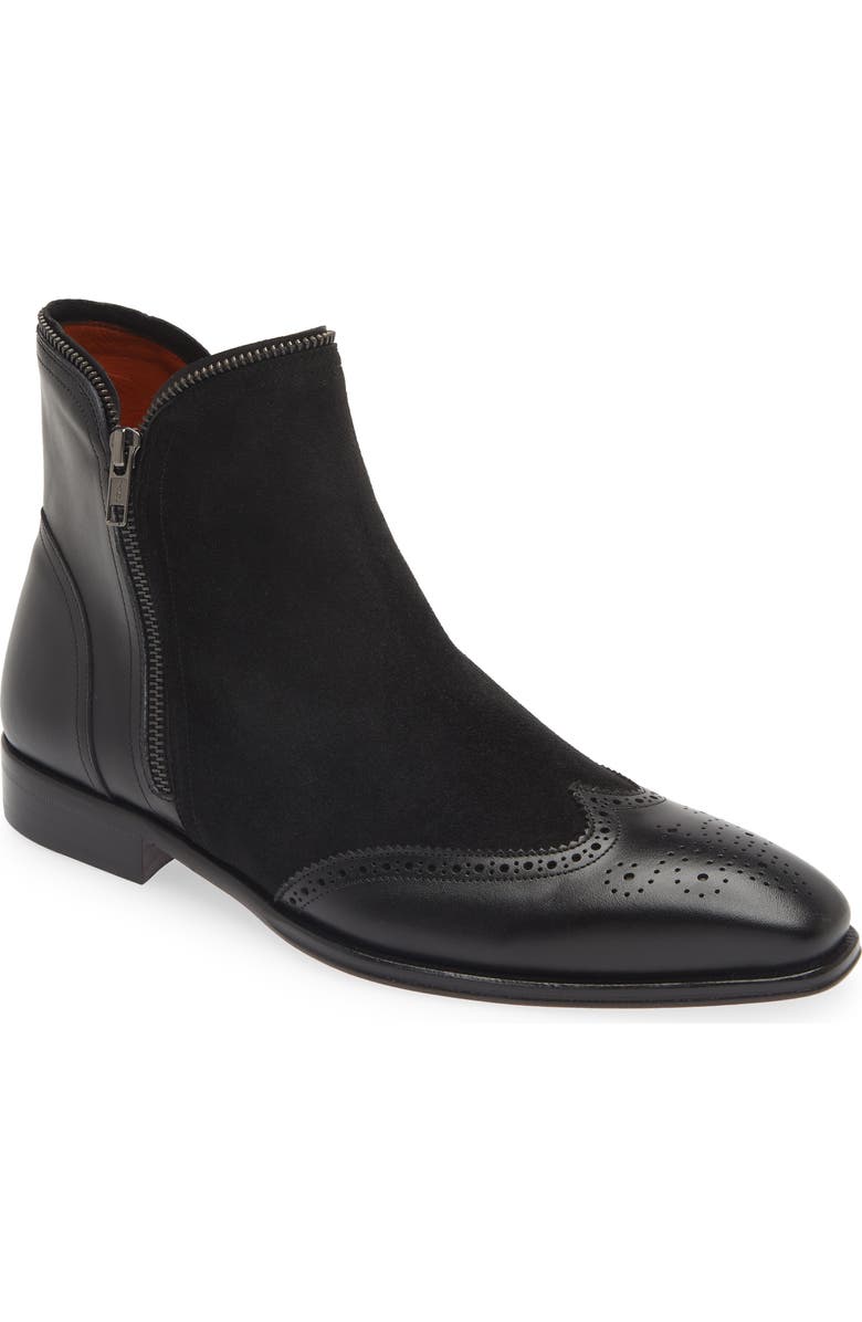 Mezlan Camilleri Wingtip Ankle Boot, Main, color, Black