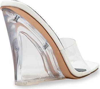 Lucite Wedge Heel Sandal